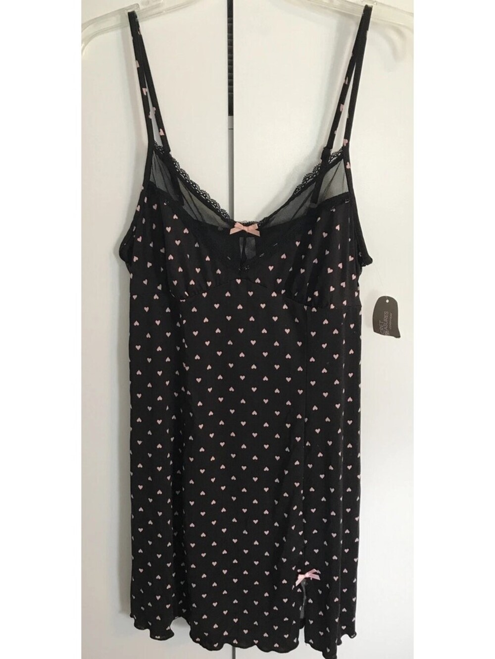 Secret Treasures Womens Medium Sleeveless Black Heart Nightgown NWT! A833